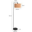 Steinhauer floor lamp STANG 1 flame E27 IP20, black dimmable