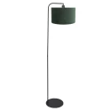 Steinhauer Stehleuchte STANG, Fuß rund, 1-flammig, H: 155cm, E27, IP20, schwarz, Schirm grün