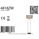 Steinhauer floor lamp STANG 1 flame E27 IP20, black dimmable