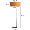 Steinhauer floor lamp STANG 1 flame E27 IP20, black dimmable
