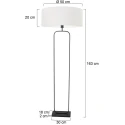 Steinhauer floor lamp STANG 1 flame E27 IP20, black dimmable