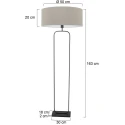 Steinhauer floor lamp STANG 1 flame E27 IP20, black dimmable
