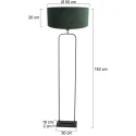 Steinhauer floor lamp STANG 1 flame E27 IP20, black dimmable