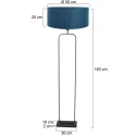 Steinhauer floor lamp STANG 1 flame E27 IP20, black dimmable