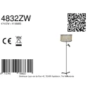 Steinhauer LED Stehleuchte STANG, Tripod, 2-flammig, H: 160cm, E27 + GU10, 3W, 2700K, 250lm, IP20, schwarz, Schirm bambus dunkel