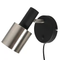 wall luminaire FJORGARD 1 flame E27 IP20, black dimmable