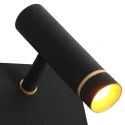 Mexlite wall luminaire LUMO 1 flame IP20, black dimmable