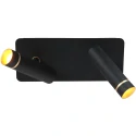 Mexlite wall luminaire LUMO 2 flames IP20, black dimmable