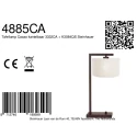 Steinhauer Tischleuchte STANG, Fuß eckig, 1-flammig, H: 51cm, E27, IP20, cacao, Schirm weiß