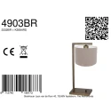 Steinhauer Tischleuchte STANG, Fuß eckig, 1-flammig, H: 51cm, E27, IP20, bronze, Schirm grau