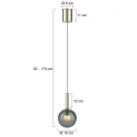 Steinhauer ceiling luminaire VOLARI 1 flame IP20, steel dimmable