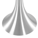 Steinhauer Tischleuchte ANCILLA, 2x E14, Wurmloch-Form, mit Schnurschalter, stahl gebürstet / Glasschirm weiß matt