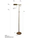 Mexlite Floor lamp KARL, 1 flame, bronze
