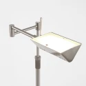 LED Stehleuchte KARL, 10W 2700lm 800lm, Höhe verstellbar, mit Gelenkarm + Push-Dimmer