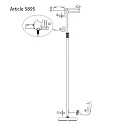 Mexlite Mexlite Floor lamp KARL, 1 flame, steel
