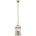 Pendelleuchte PIMPERNEL, 2-flammig, 2x E27, bronze gebürstet / Glas klar