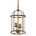Steinhauer Steinhauer Pendant luminaire PIMPERNEL, 2 flames, glass, bronze
