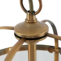 Steinhauer Pendelleuchte PIMPERNEL, 2-flammig, 2x E27, bronze gebürstet / Glas klar