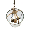 Steinhauer Pendelleuchte PIMPERNEL, 2-flammig, 2x E27, bronze gebürstet / Glas klar