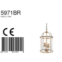 Steinhauer Pendelleuchte PIMPERNEL, 2-flammig, 2x E27, bronze gebürstet / Glas klar