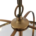 Steinhauer Pendelleuchte PIMPERNEL, 4-flammig, 4x E27, bronze gebürstet / Glas klar