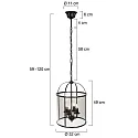 Steinhauer Pendelleuchte PIMPERNEL 4-flammig, 4xE14, IP20, dimmbar, schwarz, rauch