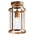 Steinhauer Deckenleuchte PIMPERNEL, Ø 16cm, E27, bronze gebürstet / Glas klar