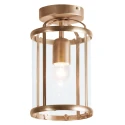 Steinhauer Deckenleuchte PIMPERNEL, Ø 16cm, E27, bronze gebürstet / Glas klar