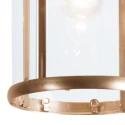 Steinhauer Deckenleuchte PIMPERNEL, Ø 16cm, E27, bronze gebürstet / Glas klar