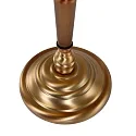 Tischleuchte / Banker-Leuchte ANCILLA, E27, mit Zugschalter-Kette, neigbar, gerade, bronze / Glasschirm, dunkelgrün