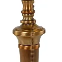Tischleuchte / Banker-Leuchte ANCILLA, E27, mit Zugschalter-Kette, neigbar, gerade, bronze / Glasschirm, dunkelgrün