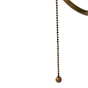Tischleuchte / Banker-Leuchte ANCILLA, E27, mit Zugschalter-Kette, neigbar, gerade, bronze / Glasschirm, dunkelgrün