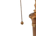 Steinhauer Tischleuchte / Banker-Leuchte ANCILLA, E27, mit Zugschalter-Kette, neigbar, gerade, bronze / Glasschirm, weiß