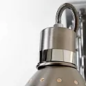 Steinhauer Wandleuchte SPRING mit Scheren-Armatur, E27, mit Euro-Steckerkabel + Schalter + Drehdimmer, verstellbar, Stahl gebürstet