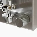 Steinhauer Wandleuchte SPRING mit Scheren-Armatur, E27, mit Euro-Steckerkabel + Schalter + Drehdimmer, verstellbar, Stahl gebürstet