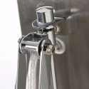 Wandleuchte SPRING mit Scheren-Armatur, E27, mit Euro-Steckerkabel + Schalter + Drehdimmer, verstellbar, schwarz matt