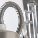 Wandleuchte SPRING mit Scheren-Armatur, E27, mit Euro-Steckerkabel + Schalter + Drehdimmer, verstellbar, schwarz matt