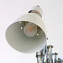 Steinhauer Wandleuchte SPRING mit Scheren-Armatur, E27, mit Euro-Steckerkabel + Schalter + Drehdimmer, verstellbar, weiß matt