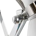Steinhauer Wandleuchte SPRING mit Scheren-Armatur, E27, mit Euro-Steckerkabel + Schalter + Drehdimmer, verstellbar, weiß matt
