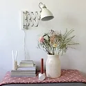 Steinhauer Wandleuchte SPRING mit Scheren-Armatur, E27, mit Euro-Steckerkabel + Schalter + Drehdimmer, verstellbar, weiß matt