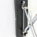 Steinhauer Wandleuchte SPRING mit Scheren-Armatur, E27, mit Euro-Steckerkabel + Schalter + Drehdimmer, verstellbar, schwarz matt