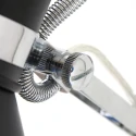 Steinhauer Wandleuchte SPRING mit Scheren-Armatur, E27, mit Euro-Steckerkabel + Schalter + Drehdimmer, verstellbar, schwarz matt