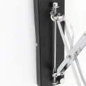 Steinhauer Wandleuchte SPRING mit Scheren-Armatur, E27, mit Euro-Steckerkabel + Schalter + Drehdimmer, verstellbar, schwarz matt