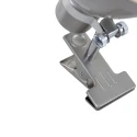 Steinhauer Klemmleuchte SPRING, E27, Euro-Steckerkabel mit Schnurschalter, dreh- und neigbar, Stahl gebürstet / Details chrom