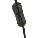 Steinhauer Klemmleuchte SPRING, E27, Euro-Steckerkabel mit Schnurschalter, dreh- und neigbar, schwarz matt / Details chrom