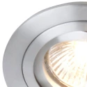 Steinhauer recessed luminaire PÉLITE SPOT round, swivelling GU10 IP20, steel brushed dimmable