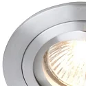Steinhauer Einbauleuchte PÉLITE SPOT, IP20, rund, Ø 10cm, GU10 max. 40W,  schwenkbar, stahl gebürstet