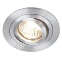 Steinhauer Einbauleuchte PÉLITE SPOT, IP20, rund, Ø 10cm, GU10 max. 40W,  schwenkbar, stahl gebürstet