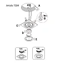 Steinhauer Einbauleuchte PÉLITE SPOT, IP20, rund, Ø 10cm, GU10 max. 40W,  schwenkbar, stahl gebürstet