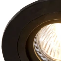 Steinhauer recessed luminaire PÉLITE SPOT round, swivelling GU10 IP20, black matt dimmable